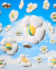 Fairy Bomb Smurfette Daisy Flower Shimmer Puff — Smurf'Sugar