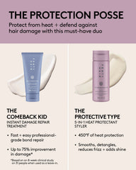 The Protection Posse Instant Damage Repair Treatment + Heat Protectant Set